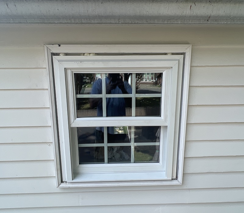Foam around the windows to stop outside air coming in